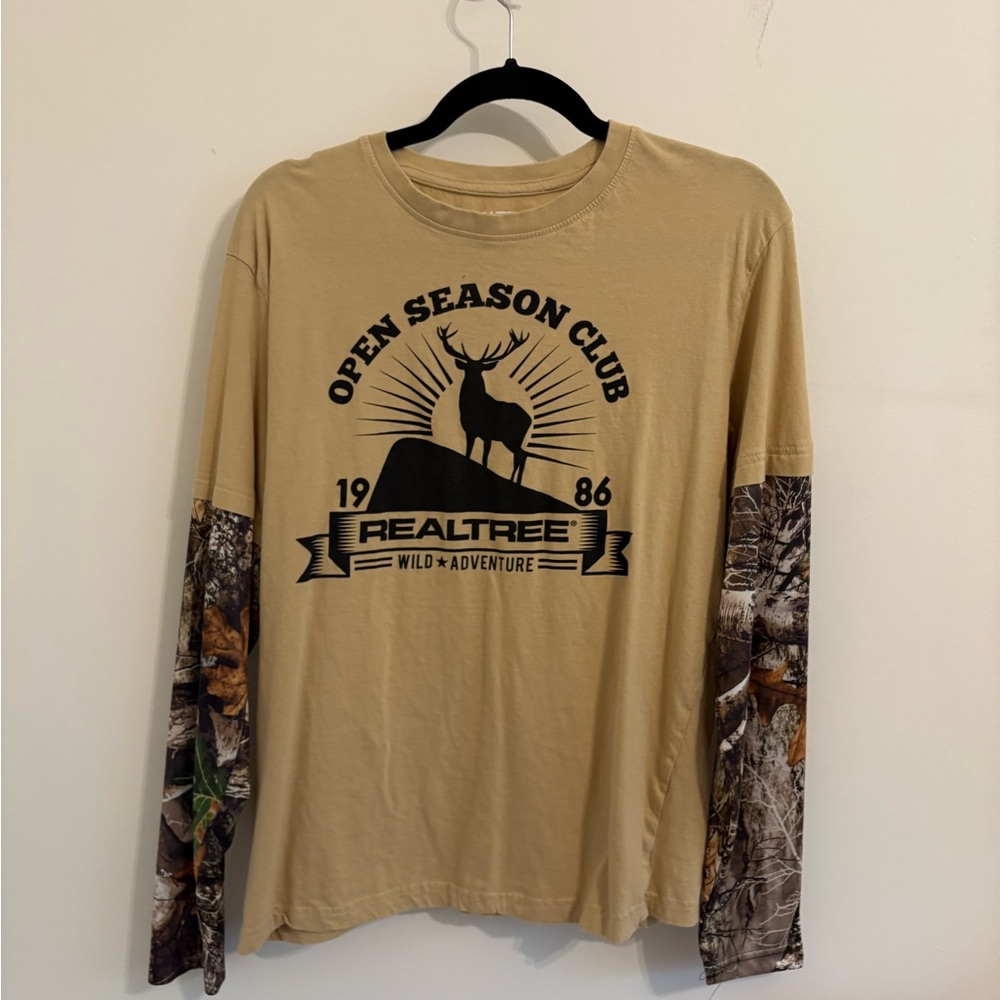 Realtree Tan Long Sleeve Camouflage Tee
